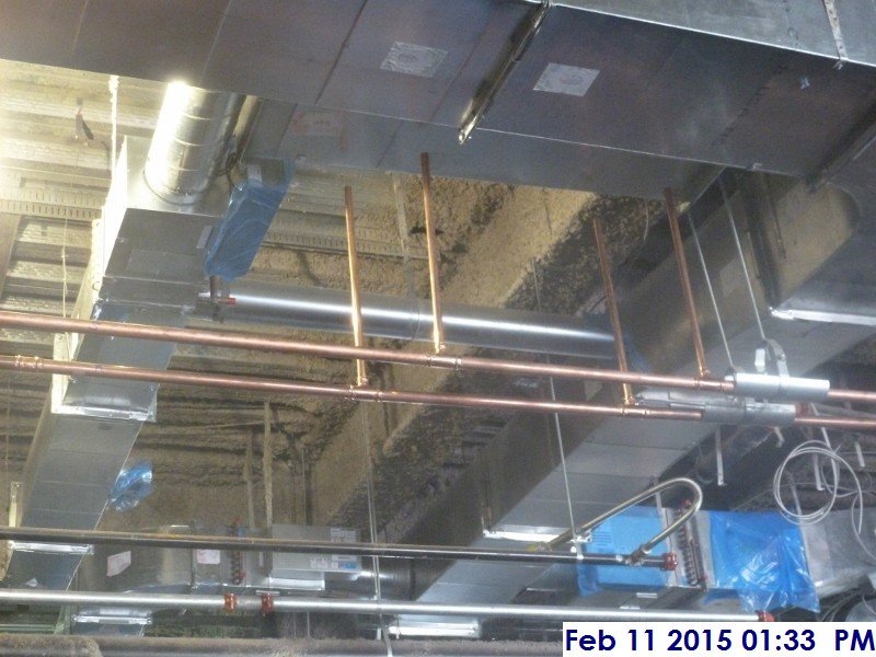 Installing copper piping at the 1st floor Facing North